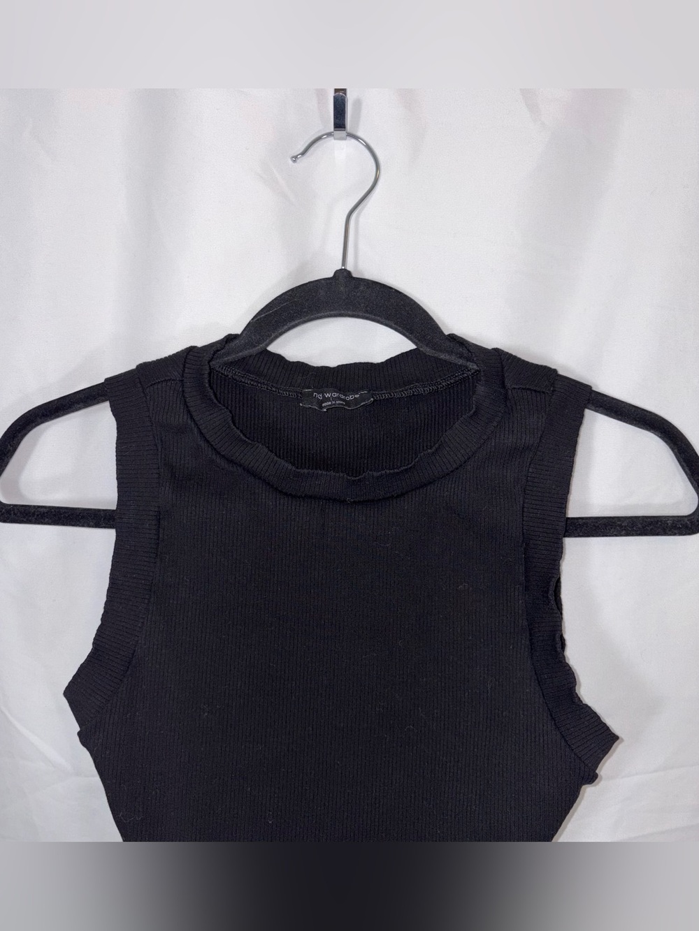 naked wardrobe Black Ribbed Sleeveless One-Piece Bodysuit - Picture 5 of 7